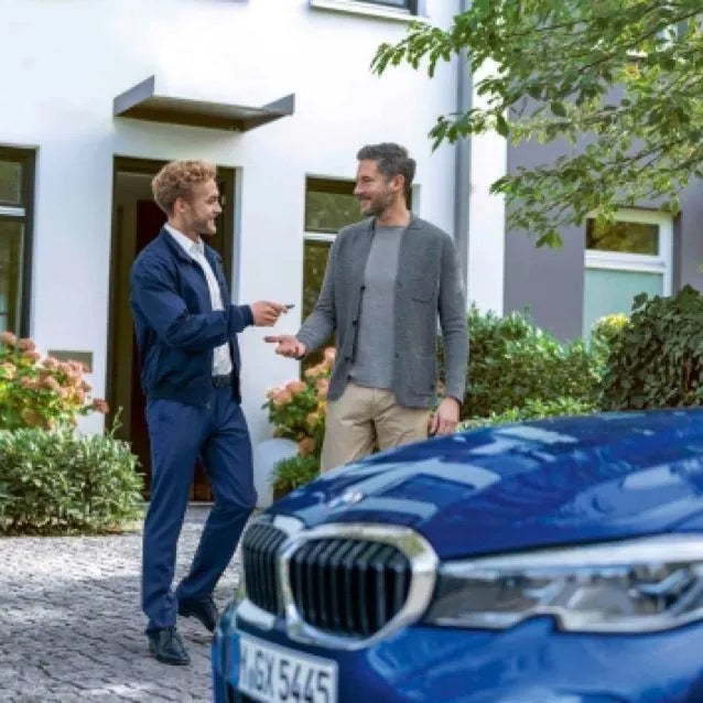 A BMW representative providing roadside support